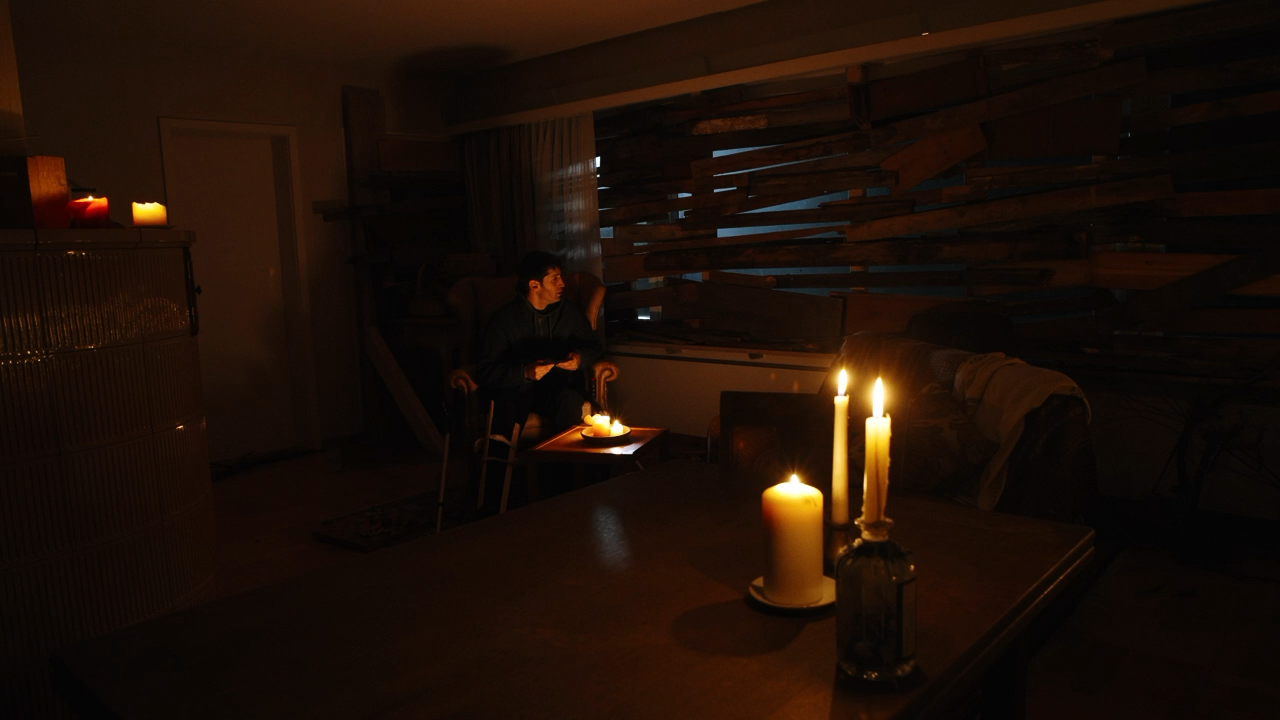 Outside — production still